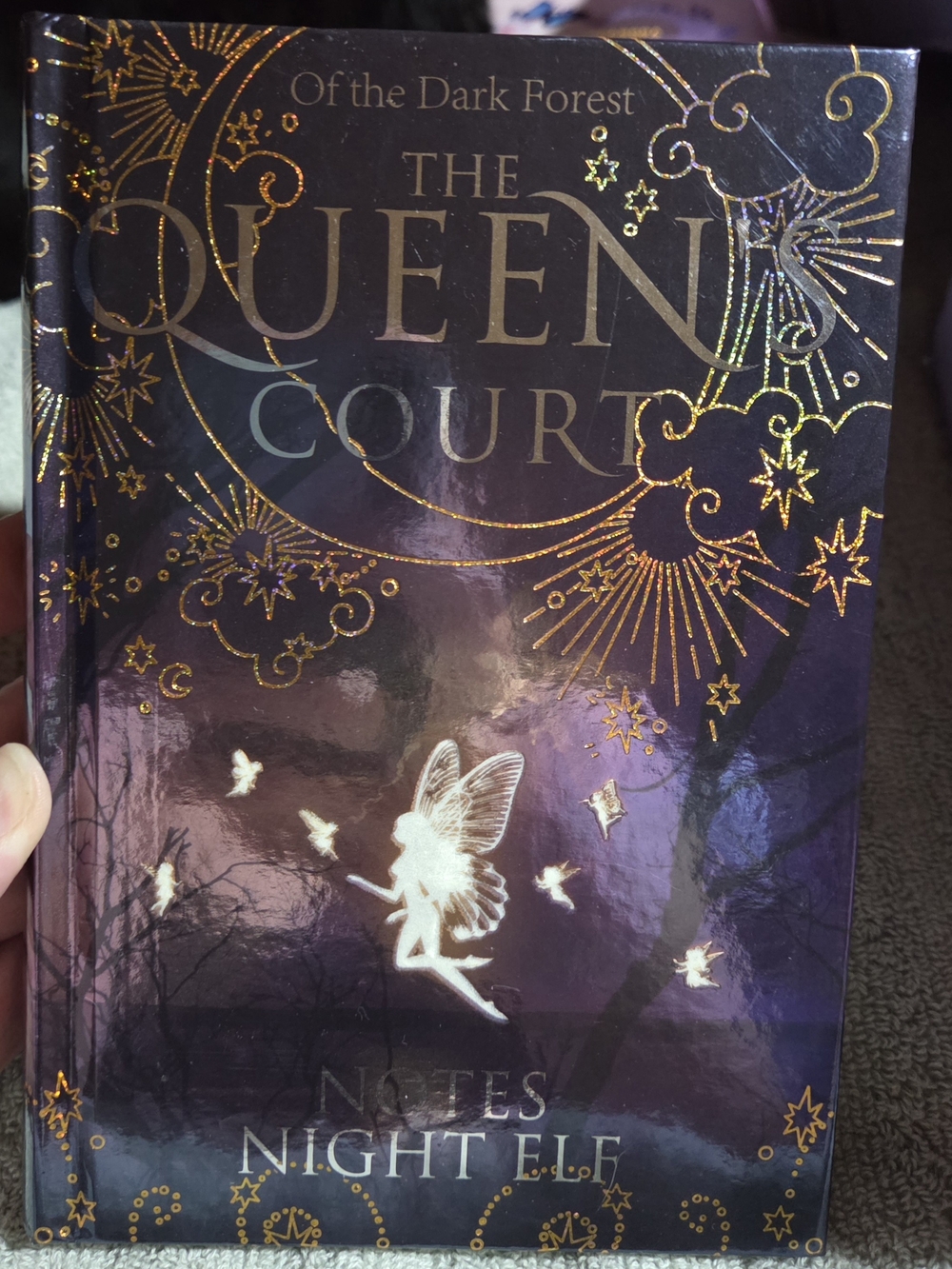 The Queen Court Night Elf Notebook - Purple with Gold Foil